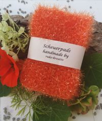 Scheuerpads Farbe helles Orange Gr&ouml;&szlig;e ca. 7x10 cm